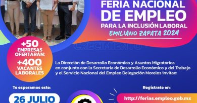 Te invitamos a la Feria Nacional de Empleo para la Inclusión Laboral Emiliano Zapata 2024